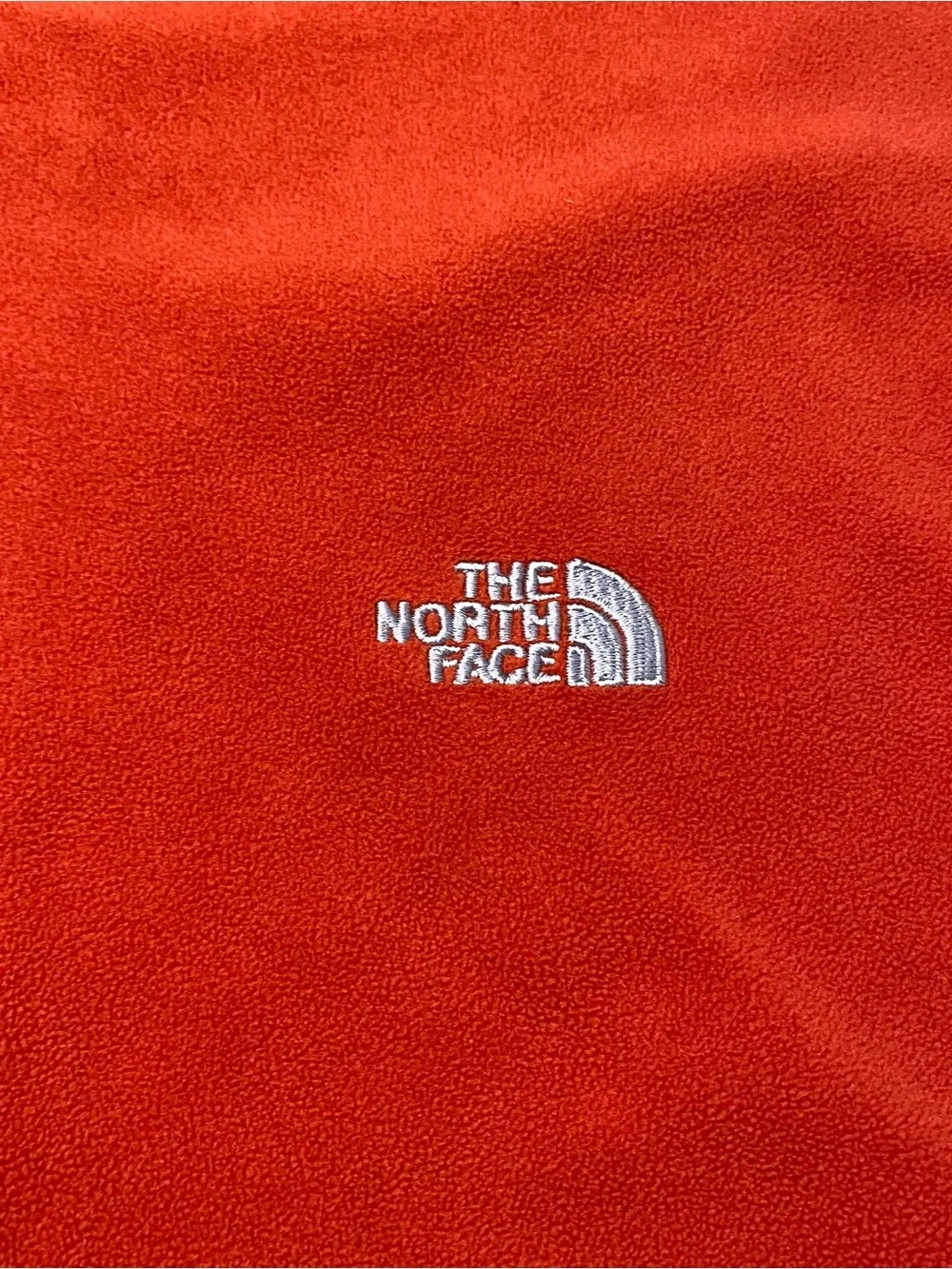 The North Face Fleece Pullover Mens Large L Rust Orange Red TKA 100 1/4 Zip